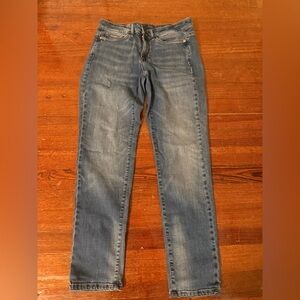 J Jill Denim Slim Boyfriend Straight Leg Jeans Dark Medium Petite Wash Women 6P